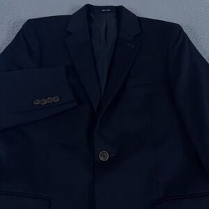 Joseph & Feiss Sport Coat Mens 38R Navy Classic Fit Gold Brass Button Blazer